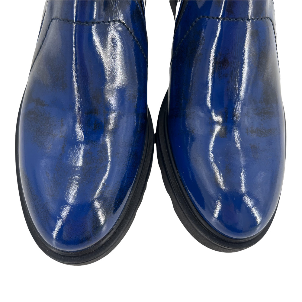 SGN Giancarlo Paoli Italy Loafers Patent Leather Blue Women's Sz 36 / 6 NIB $300 - Picture 8 of 12